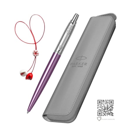 Seturi instrumente de scris - Set Pix Parker Jotter Royal Victoria Violet + Etui cu fermoar + Martisor