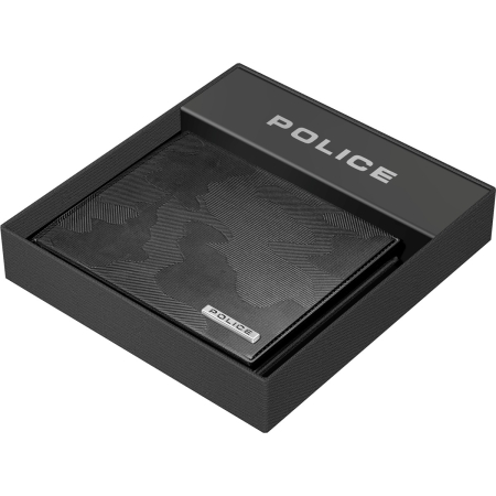 Portofel Barbatesc Piele Police Leather Berryblack RFID Black, Police [1]