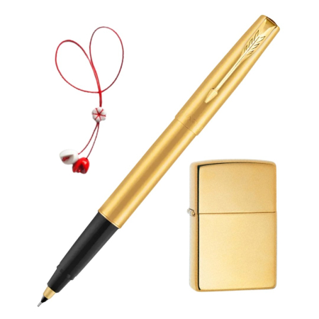 Brand - Set Roller Parker Frontier Gold + Bricheta Zippo Executive 204B + Martisor