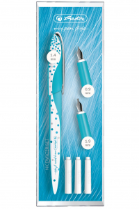 Stilouri caligrafice - Set Stilou + 3 Penite My.Pen Style Caligrafie Frozen Glam, Herlitz