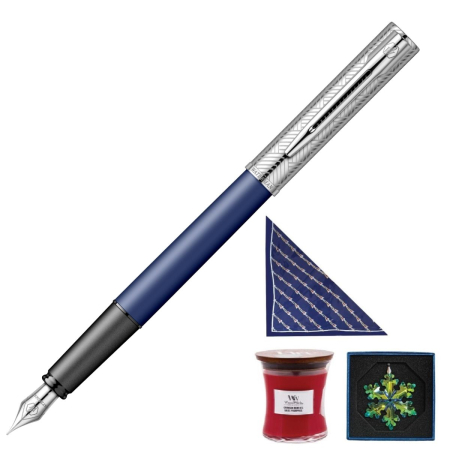 Seturi Allure - Set Stilou Allure Deluxe (White, Pink si Blue) + Fulg cristal + Esarfa + Lumanare parfumata, Waterman