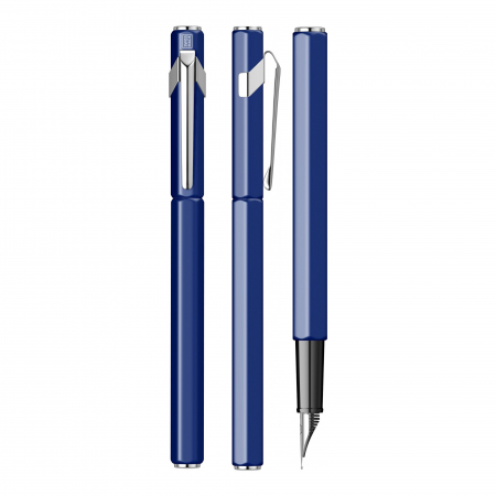 Set Stilou Caran D'Ache 849 Blue + Notes Velvet A5 French Navy [2]