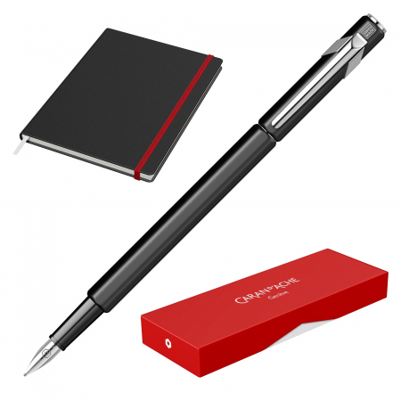 Seturi 849 - Set Stilou Caran D'Ache 849 Black + Notes Velvet A5 Black