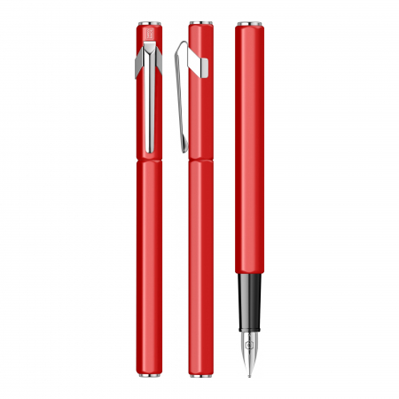Set Stilou Caran D'Ache 849 Red + Notes Velvet A5 Red [1]