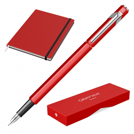 Seturi 849 - Set Stilou Caran D'Ache 849 Red + Notes Velvet A5 Red