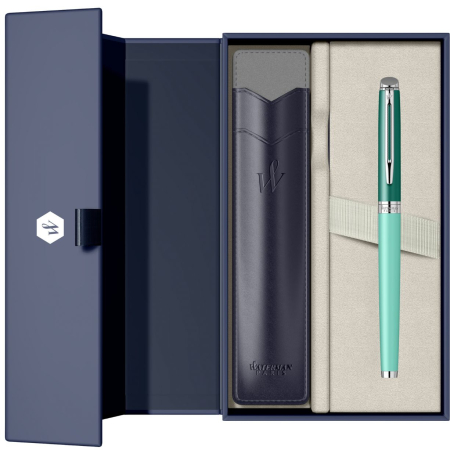 Hemisphere - Set Stilou Hemisphere Colour Blocking Green and Light Green PDT in cutie cu etui, Waterman 
