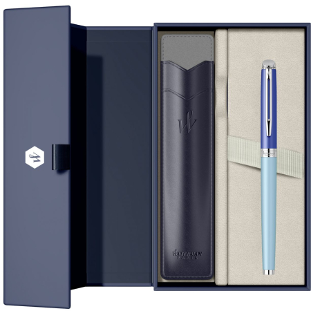 Hemisphere - Set Stilou Hemisphere Colour Blocking Light Blue Lacquer CT  in cutie cu etui, Waterman