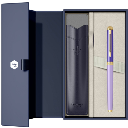 Hemisphere - Set Stilou Hemisphere Colour Blocking Purple & Light Purple GT in cutie cu etui, Waterman