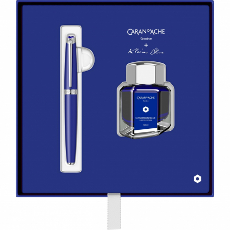 Seturi Leman - Set Stilou LE Klein Blue SRT+ Calimara Caran d'Ache