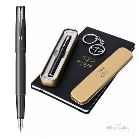 Seturi Parker - Set Stilou Parker Frontier Matt Black CT + Agenda A5 + Breloc Parker