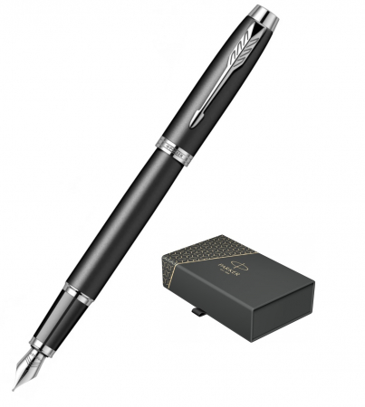 Seturi Parker IM Royal - Set Stilou Parker IM Royal Black Matte CT In Cutie cadou cu etui Parker