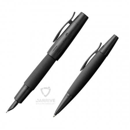Seturi E-motion - Set Stilou + Pix E-motion Pure Black in Cutie Design, Faber-Castell