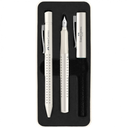 Seturi Faber-Castell - Set Stilou + Pix Grip 2010 Alb Cocos, Faber-Castell