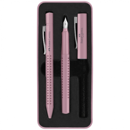 Seturi Faber-Castell - Set Stilou + Pix Grip 2010 Rose, Faber-Castell