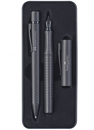 Seturi Grip 2010 & 2011 - Set Stilou & Pix Grip 2011 All Black, Faber-Castell
