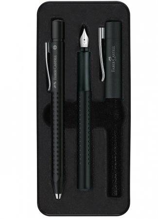 Seturi Faber-Castell - Set Stilou & Pix Grip 2011 Black, Faber-Castell