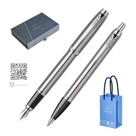 Brand - Set Stilou + Pix IM Royal Brushed Metal CT, Parker