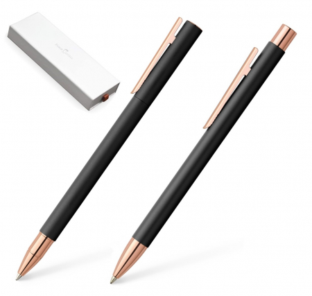 Seturi Neo Slim - Set Roller + Pix Neo Slim Metal Black Rosegolden, Faber-Castell