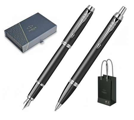 Seturi Parker IM Royal - Set Stilou + Pix Parker IM Royal Black Matte CT