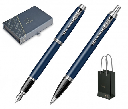 Seturi Parker IM Royal - Set Stilou + Pix Parker IM Royal Matte Blue CT