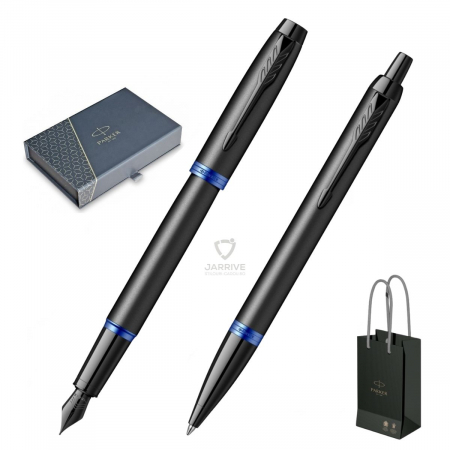 Seturi Parker IM Royal - Set Stilou + Pix Parker IM Royal Vibrant Rings Marine Blue BT, Parker 