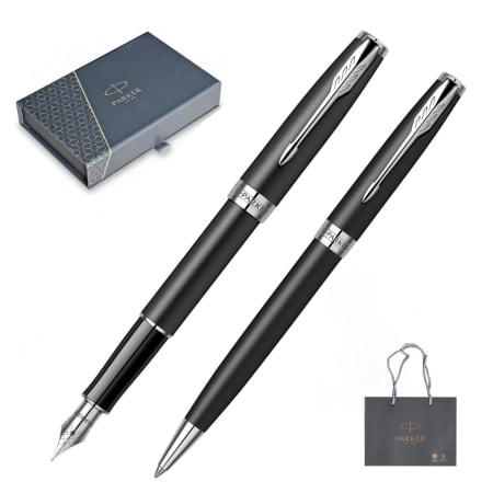 Seturi cadou Parker - Set Stilou + Pix Parker Sonnet Royal Matte Black CT