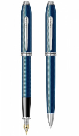 Townsend - SET STILOU + PIX TOWNSEND QUARTZ BLUE RT, CROSS