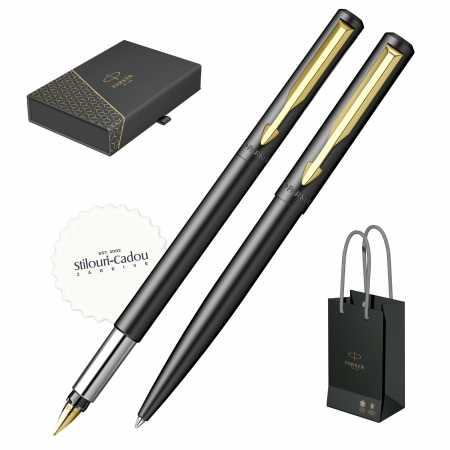 Seturi Parker Vector - Set Stilou + Pix Vector Negru Mat GT, Parker