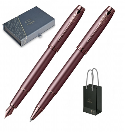 Seturi Parker IM Royal - Set Stilou + Roller Parker IM Royal Monochrome Burgundy