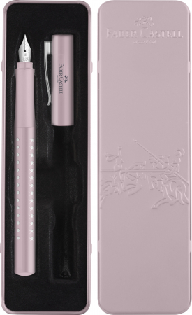 Seturi Faber-Castell - Set Cadou Stilou Grip Sparkle Rose Metalic, Faber-Castell