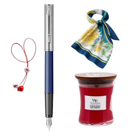 Set Stilou Waterman Allure Blue + Lumanare parfumata + Esarfa asortata + Martisor 