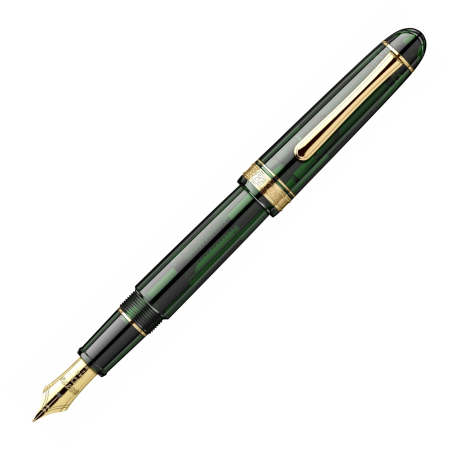 Platinum - Stilou #3776 Century Laurel Green 14K, Platinum