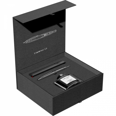 Set Stilou Capless LS Matte Black BT 18k in Cutie Cadou cu Cerneala 50 ml Take-Sumi, Pilot [3]