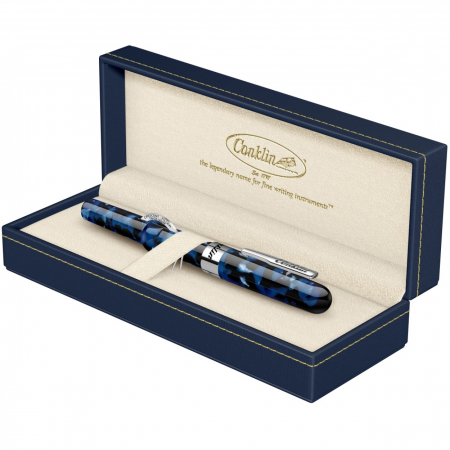 Stilou Mark Twain Crescent Filler Vintage Blue CT, Conklin  [5]