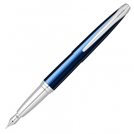 Stilouri clasice - Stilou Cross ATX Translucent Blue Lacquer CT
