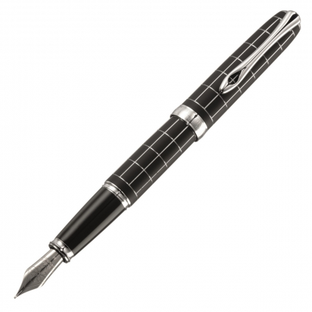 Stilouri de lux - Stilou Excellence A2 Plus Rhomb Guilloche Black CT,Diplomat
