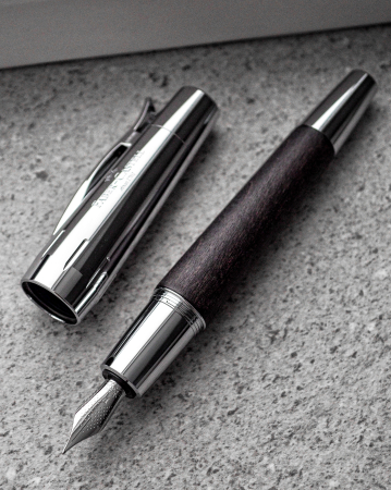 Stilou E-Motion Pearwood Negru Faber-Castell [2]