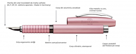 Stilou Essentio Aluminium Rose, Faber-Castell [3]
