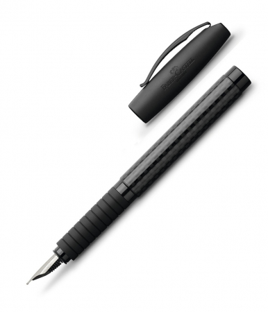 Stilouri clasice - Stilou Essentio Black Carbon, Faber-Castell