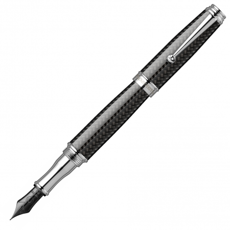 Stilouri clasice - Stilou Invincia Deluxe Chrome Carbon Fiber CT, Monteverde USA