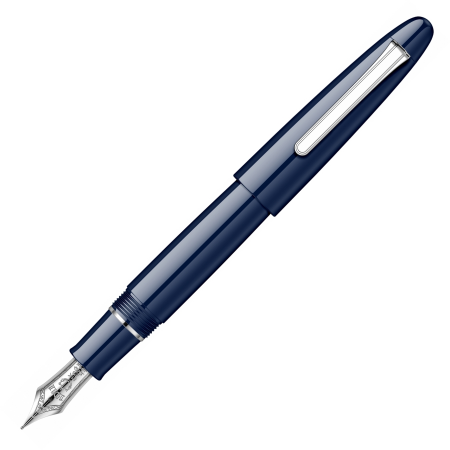 King of Pens Ringless - Stilou King of Pens Ringless Urushi Blue RHT 24K, King size, Sailor