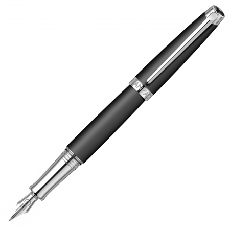 Leman - Stilou Leman Ebony Black SRT cu penita aur 18K, Caran d'Ache