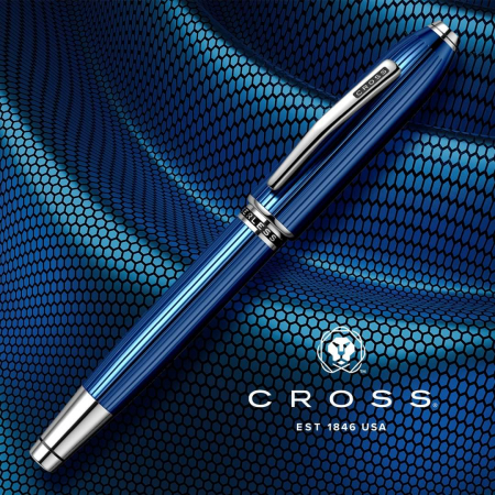 Stilou Peerless Engraved QUARTZ BLUE PTT, Cross [2]