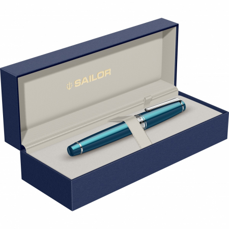 Stilou Pro Gear Slim Size Sapporo Metallic Blue RHT 14K, Sailor [4]