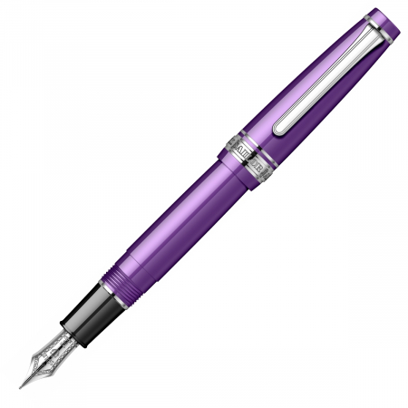 Stilouri clasice - Stilou Pro Gear Sapporo Metallic Purple RHT, Slim Size 14K, Sailor
