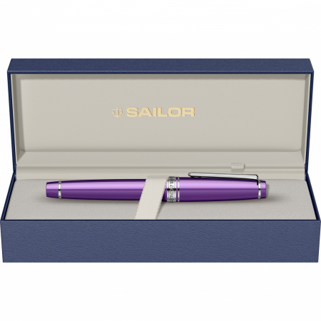 Stilou Pro Gear Sapporo Metallic Purple RHT, Slim Size 14K, Sailor [8]