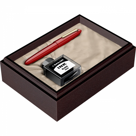 Stilou Sailor King of Pens Ringless Urushi Crimson Red GT, King Size 21k [11]