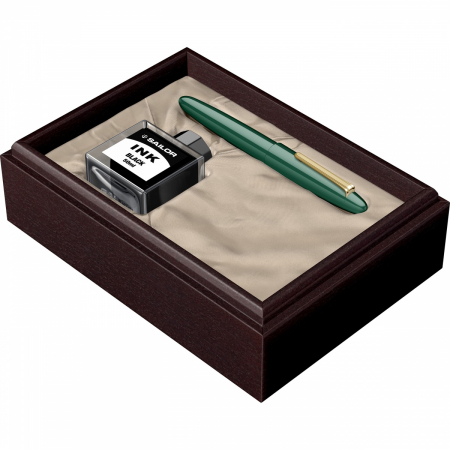 Stilou Sailor King of Pens Ringless Urushi Green GT, King Size 21k [1]