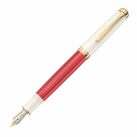 Stilouri - Stilou Souveran M600 Red-White, Pelikan