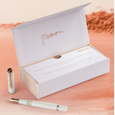 Stilou Souveran M600 White & Rose Gold, Pelikan -Editie Speciala 2025 [1]